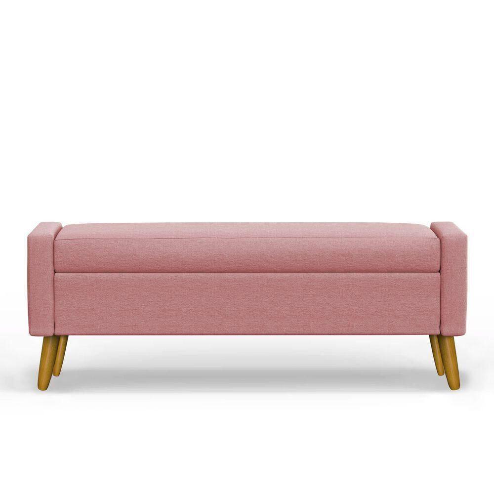 Recamier Bau Paris 1,40m Suede Rose - Inova Decor