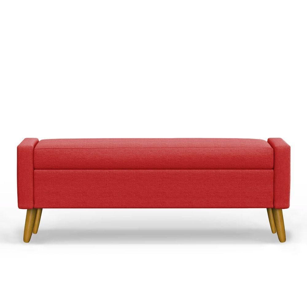 Recamier Bau Paris 1,60m Suede Vermelho - Inova Decor