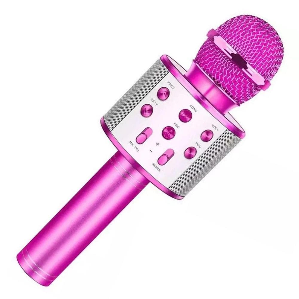 Microfone Bluetooth Karaoke Youtuber Gravador Com Som Ws-858