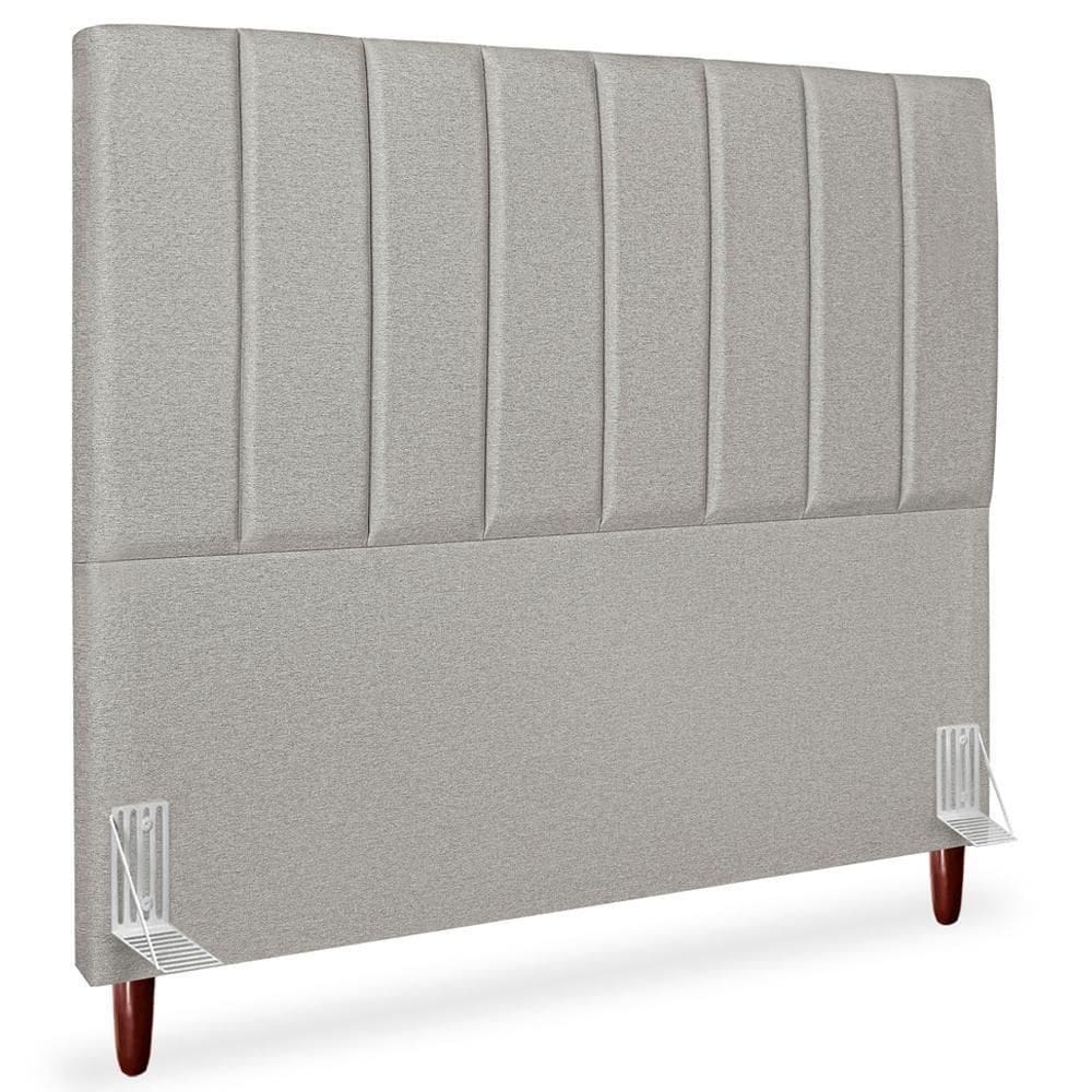 Cabeceira Casal 140cm Arlla Linho Cinza Rm Cinza
