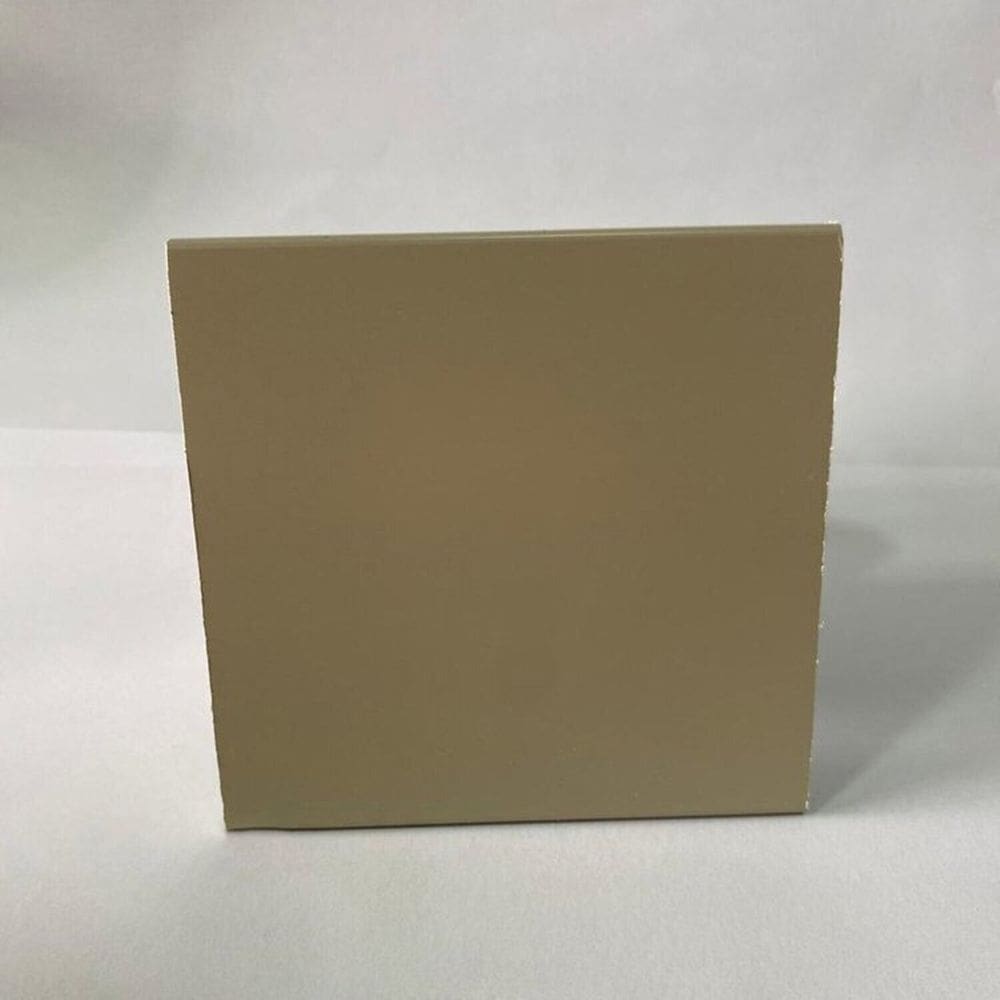Kit com 30 Barras Rodapé de Poliestireno 10cm X 15mm Frisado Color 72m Caqui