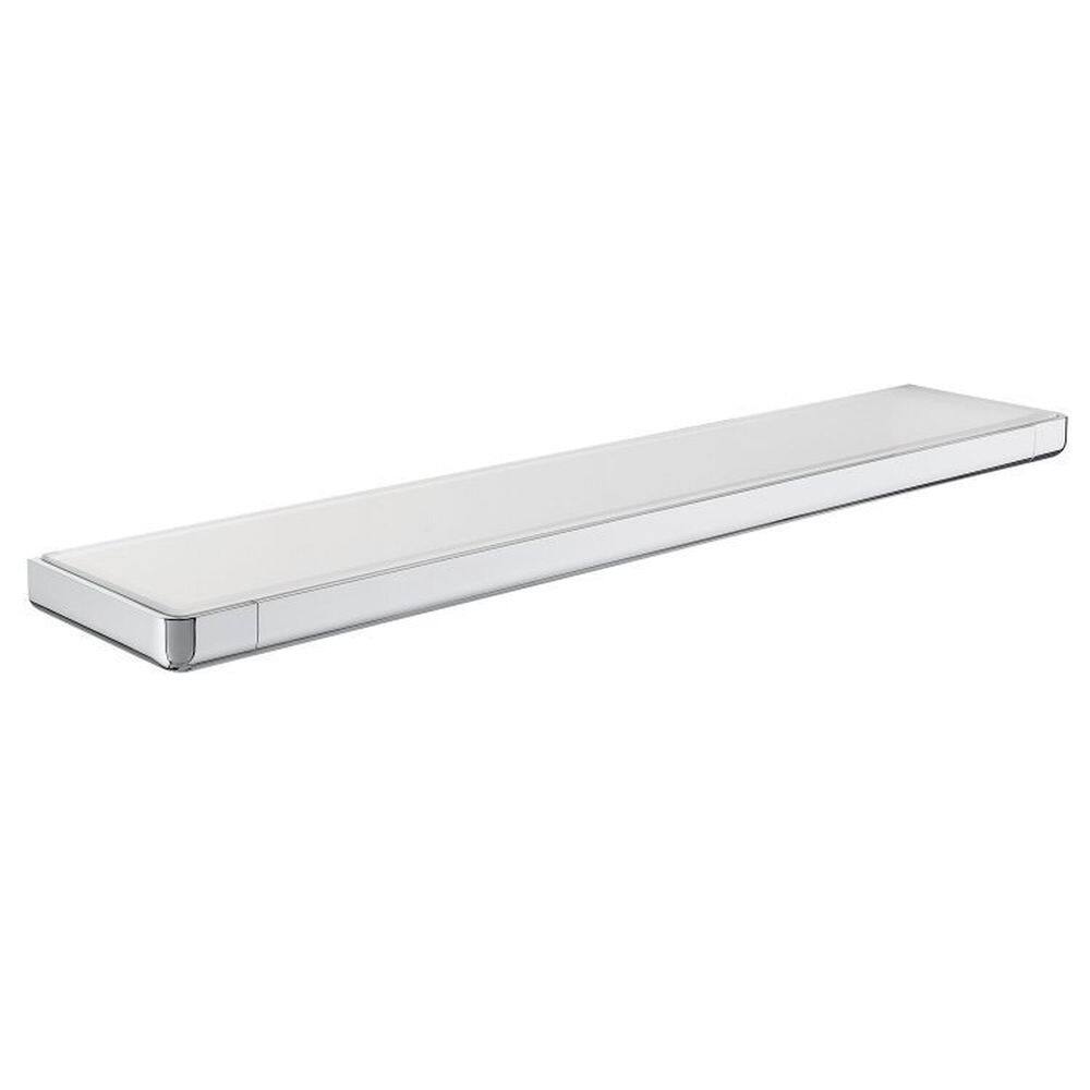 Kit com 2 Prateleira de Vidro 40cm Escala Roca Cromado