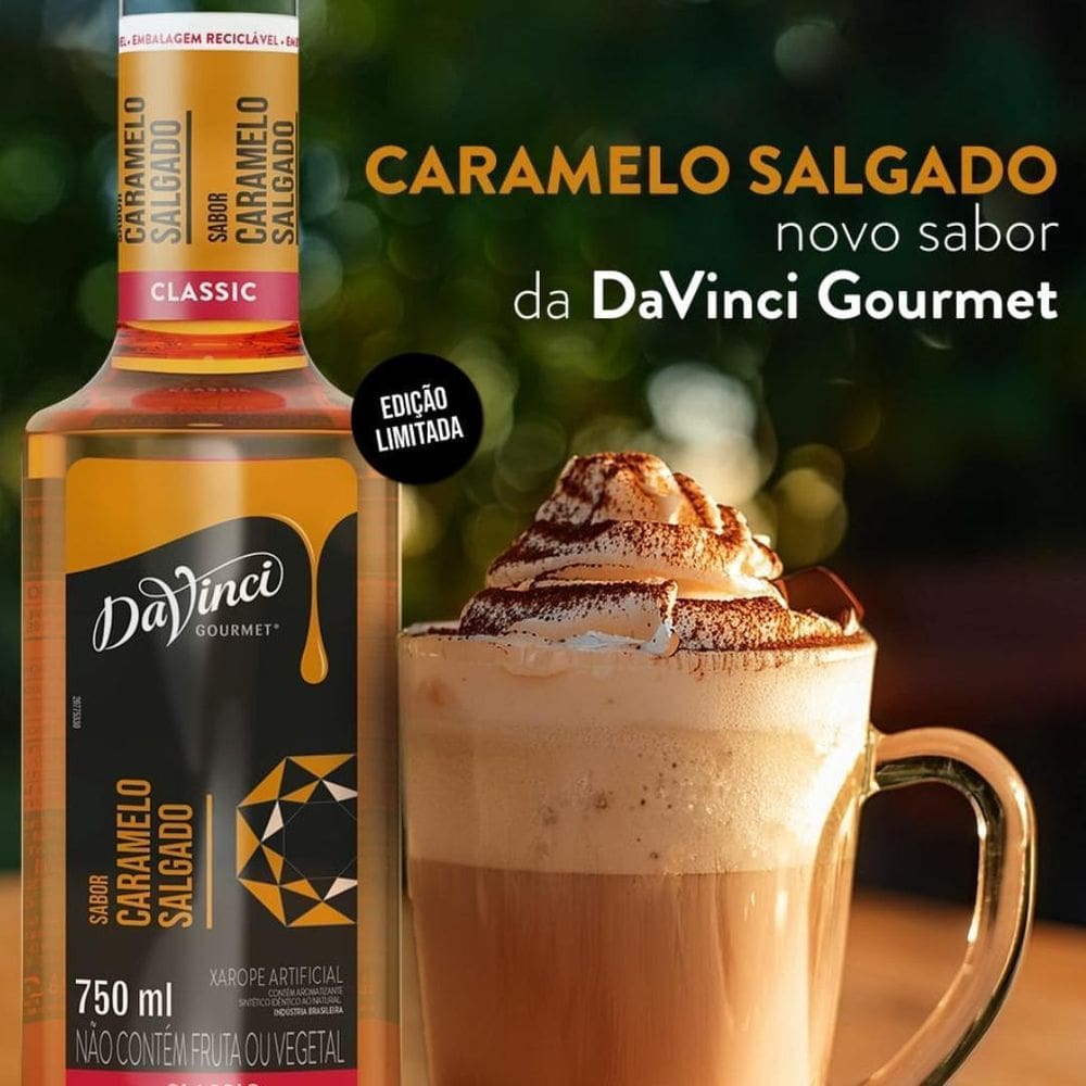 Kit 6 Xaropes Davinci Caramelo Salgado 750Ml