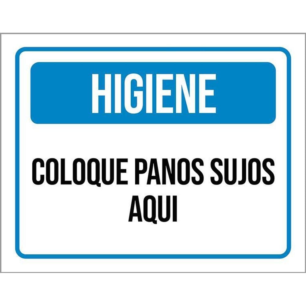 Placa Higiene Coloque Panos Sujos Aqui 36X46