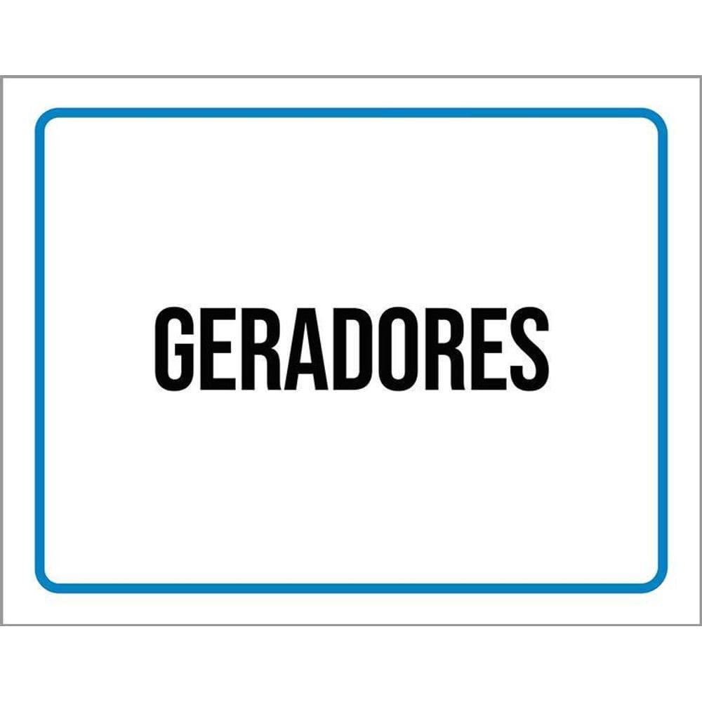 Kit 3 Placas Ambiente Sinalização Setor Geradores
