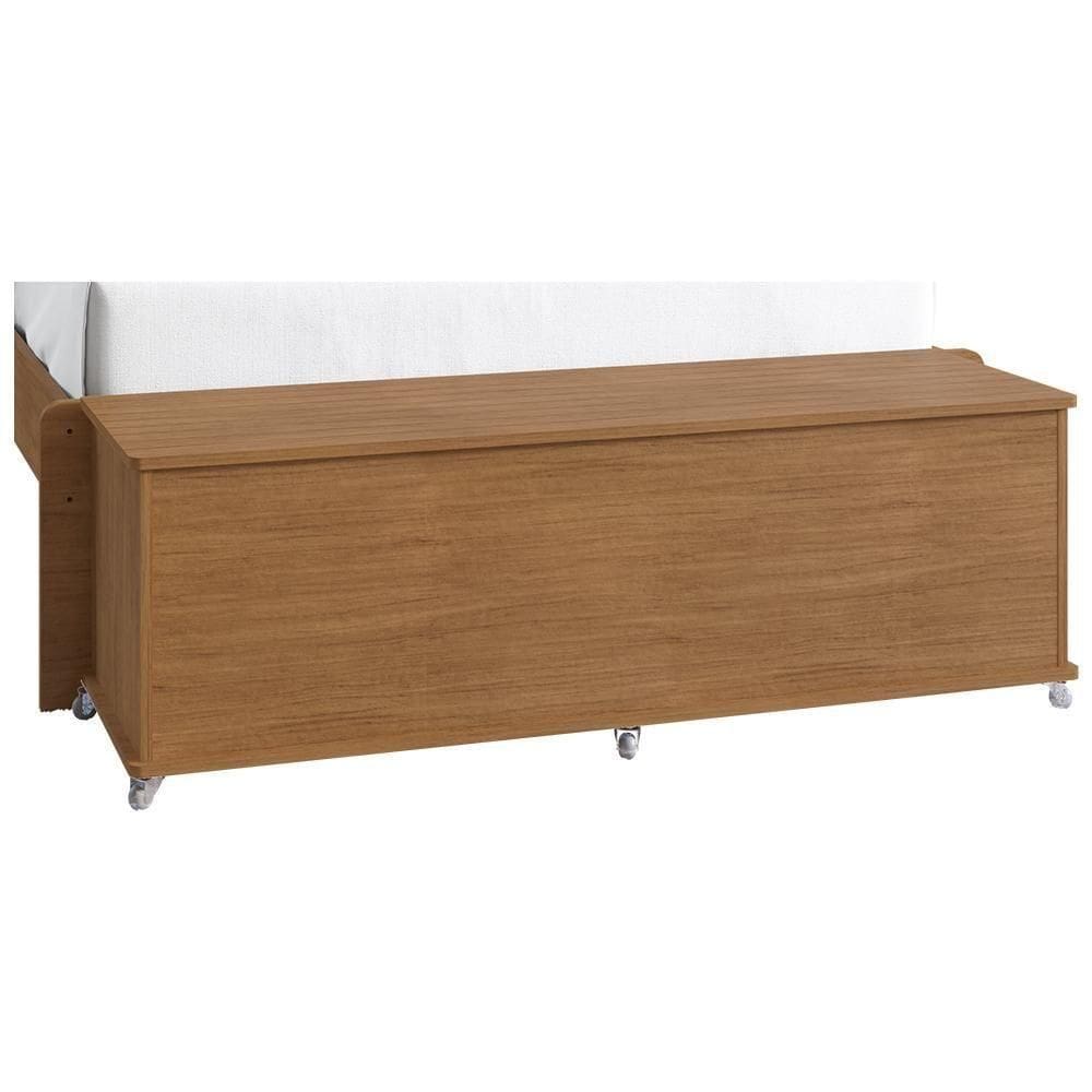 Baú Banco Luca Com Rodizios Cedro Cedro