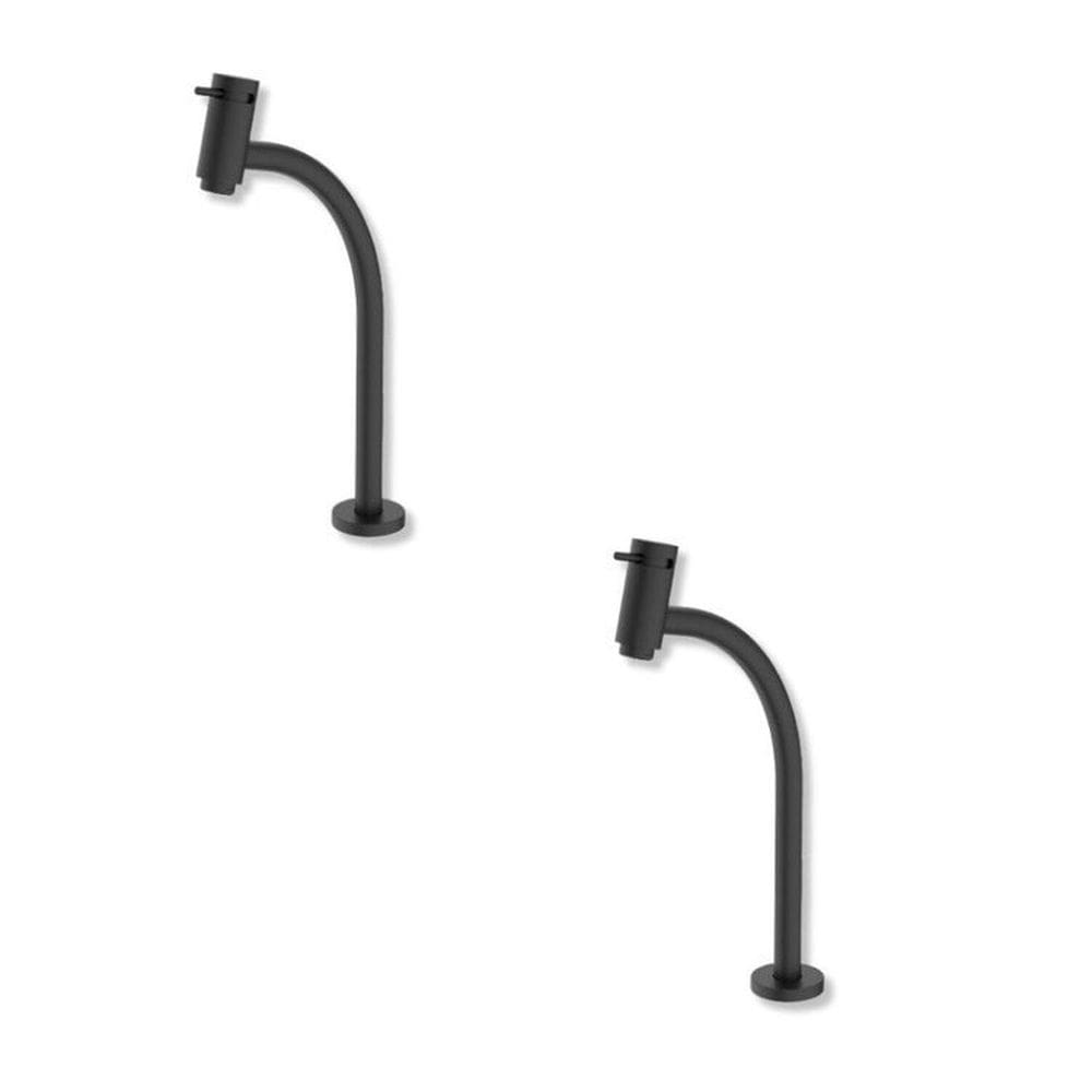 Kit 2 Torneira para Lavatório de Bica Alta Basic Celite Preto Matte