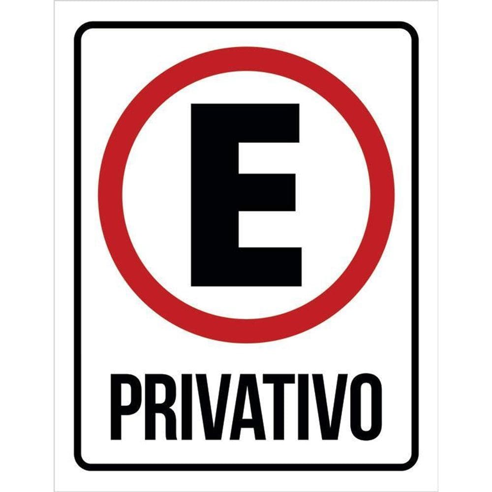 Placa Estacionamento Privativo 36X46