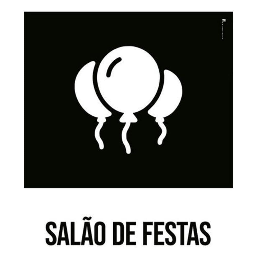 Kit 3 Placas Desenho Salão De Festas