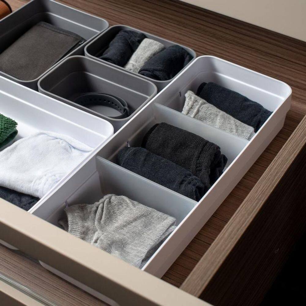 Organizador De Gavetas Logic Divisor Rosa Quartz Fechado Ol500