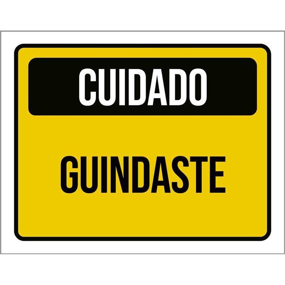 Placa De Sinalização - Cuidado Guindaste 36X46