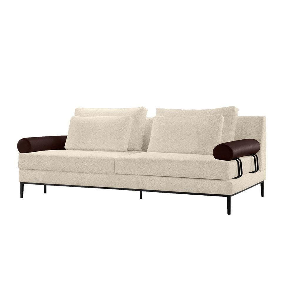 Sofá Zarat 102 Com Espuma D30 Base Em Madeira E Pillowtop Boucle Plus White
