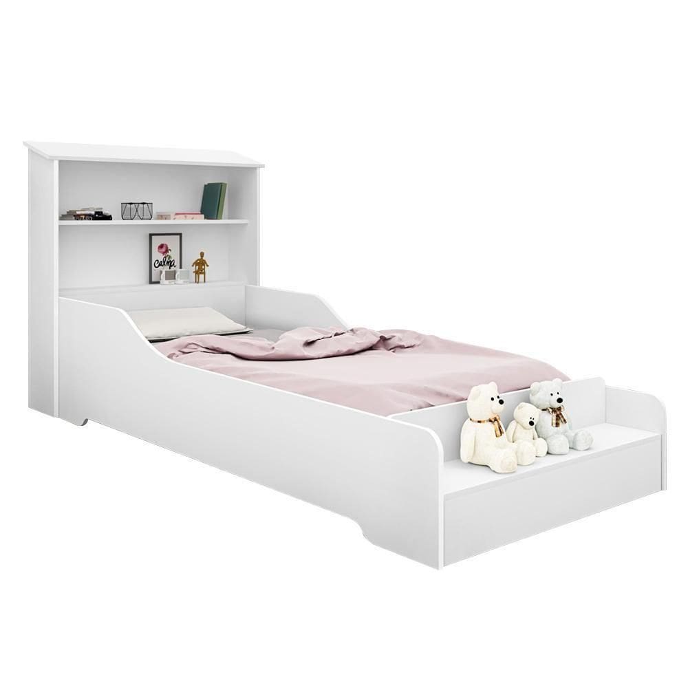 Cama Infantil Pequena Branca Liz Cambel Colchão Probel