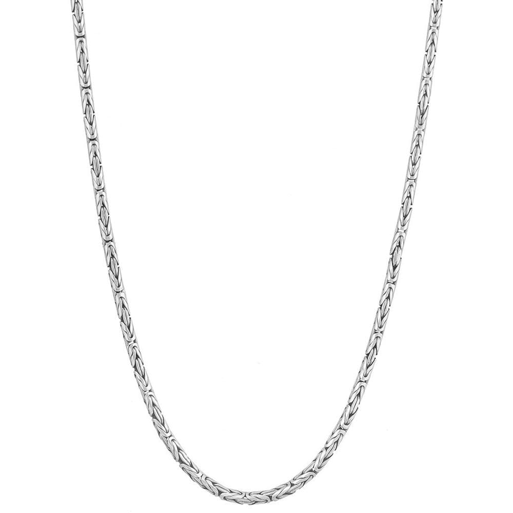 Corrente Cordão Bali Ponto Peruano 3.5mm 60cm Em Prata 925