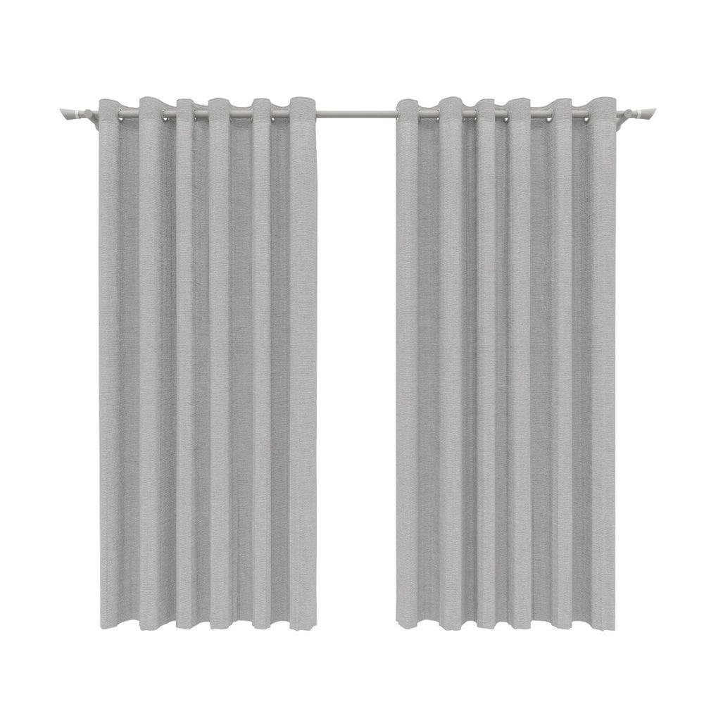 Cortina em Linho Decorativa 400 X 250 Cm Flat Cinza