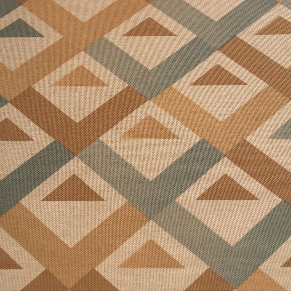 Tecido Impermeável Estampado Málaga 27 Geométrico Marrom E Bege