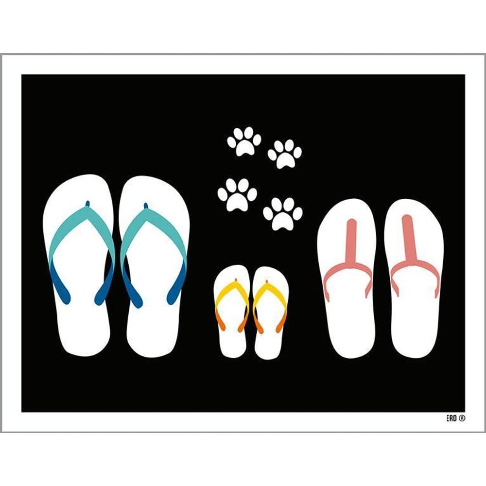 Placa Decorativa - Chinelos E Patinhas 36X46