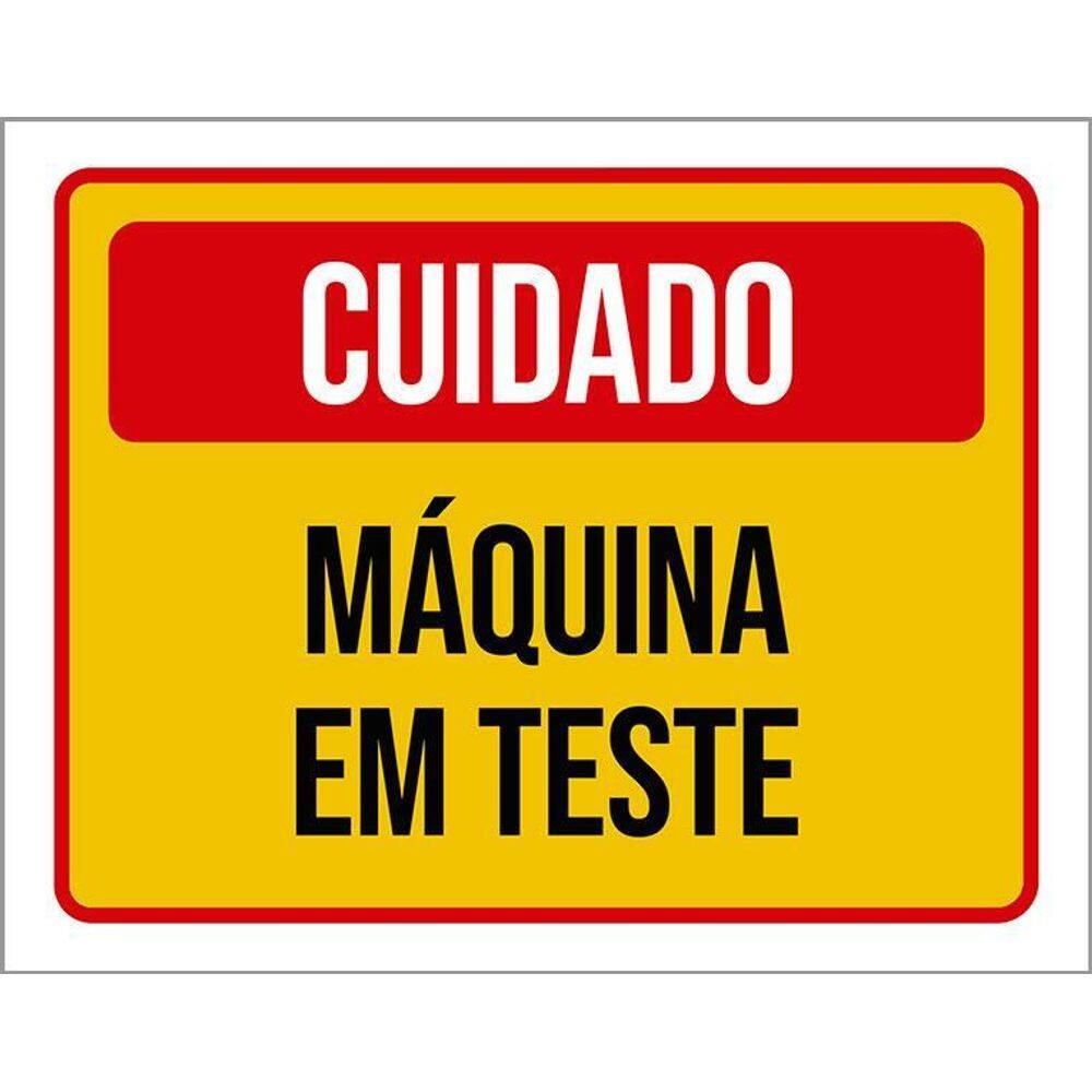 Kit 3 Placas Cuidado Máquina Em Teste