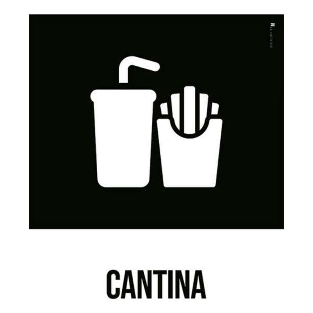 Kit 3 Placas Desenho - Cantina