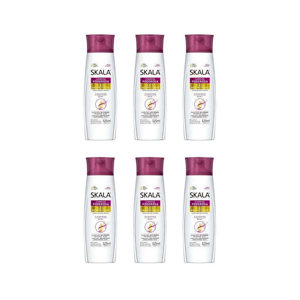 Shampoo Skala Antiresiduos 325Ml - Kit Com 6Un