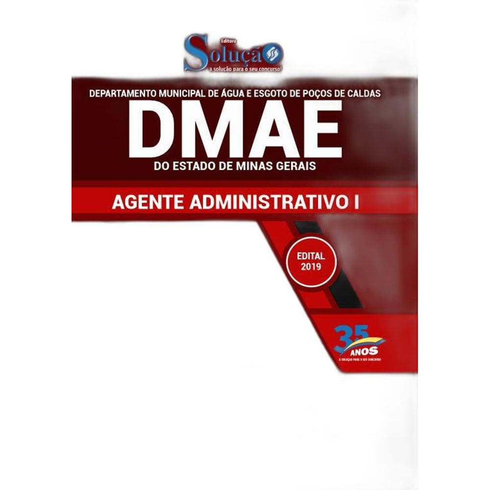 Apostila Dmae Poços De Caldas Mg - Agente Administrativo I
