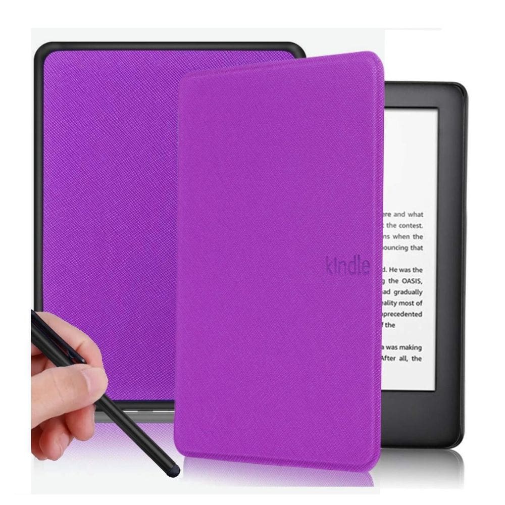 Case Couro Premium Para Kindle 12 Básico 6.0 + Caneta Touch
