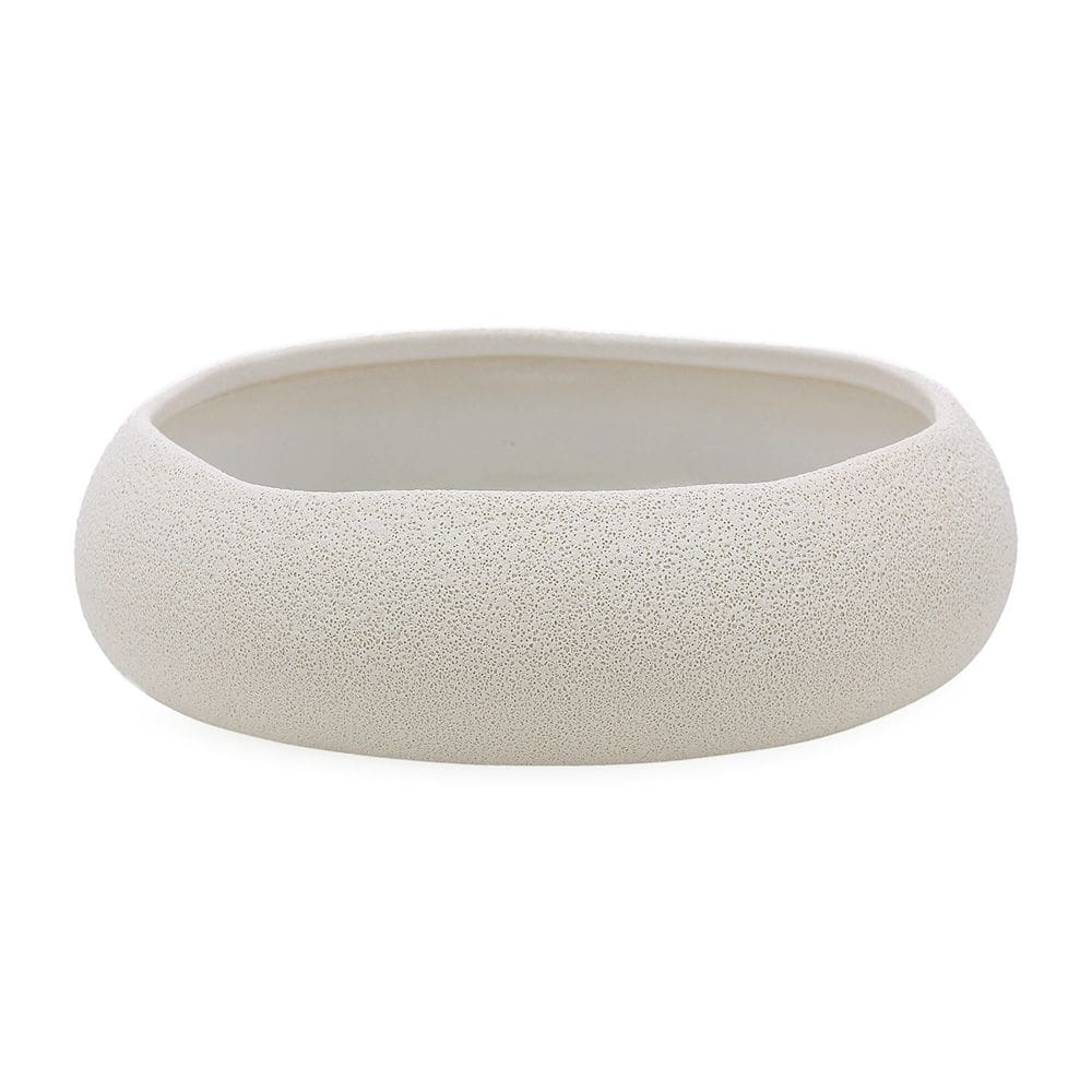Centro de Mesa Decorativo em Cerâmica Branco 34cm 19276 Mart