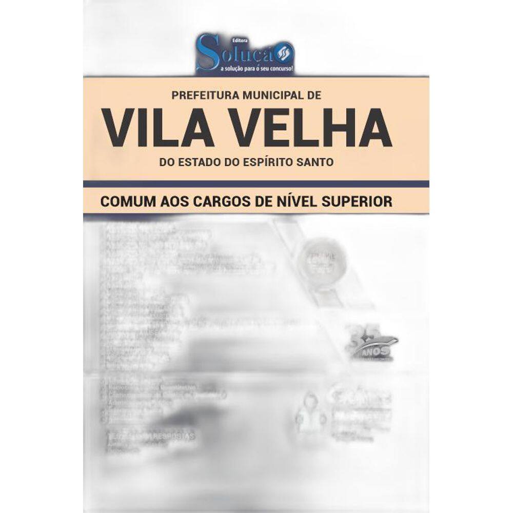 Apostila Prefeitura Vila Velha Es - Cargos De Nível Superior