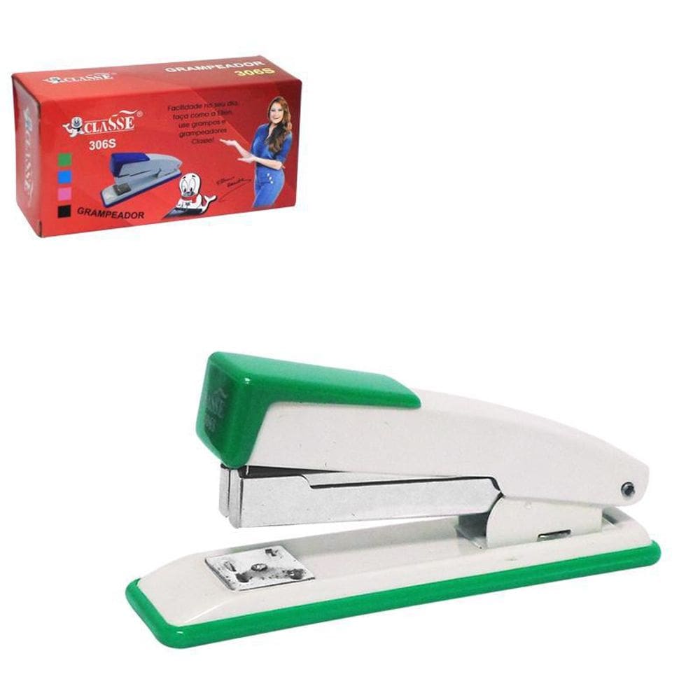 Kit 5 Grampeadores De Papel Pequeno Escritório Escolar