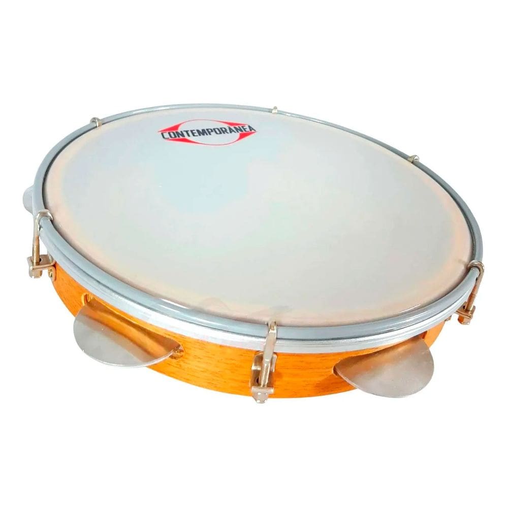 Pandeiro Contemporanea Md 10`` Pele Leitosa Light 82Lt