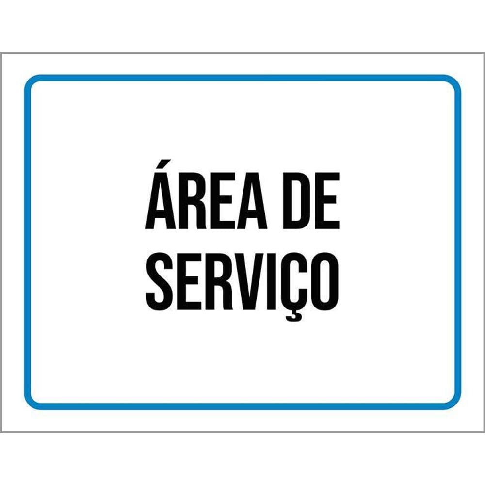 Placa Ambiente Sinalização Setor Área De Serviço 36X46
