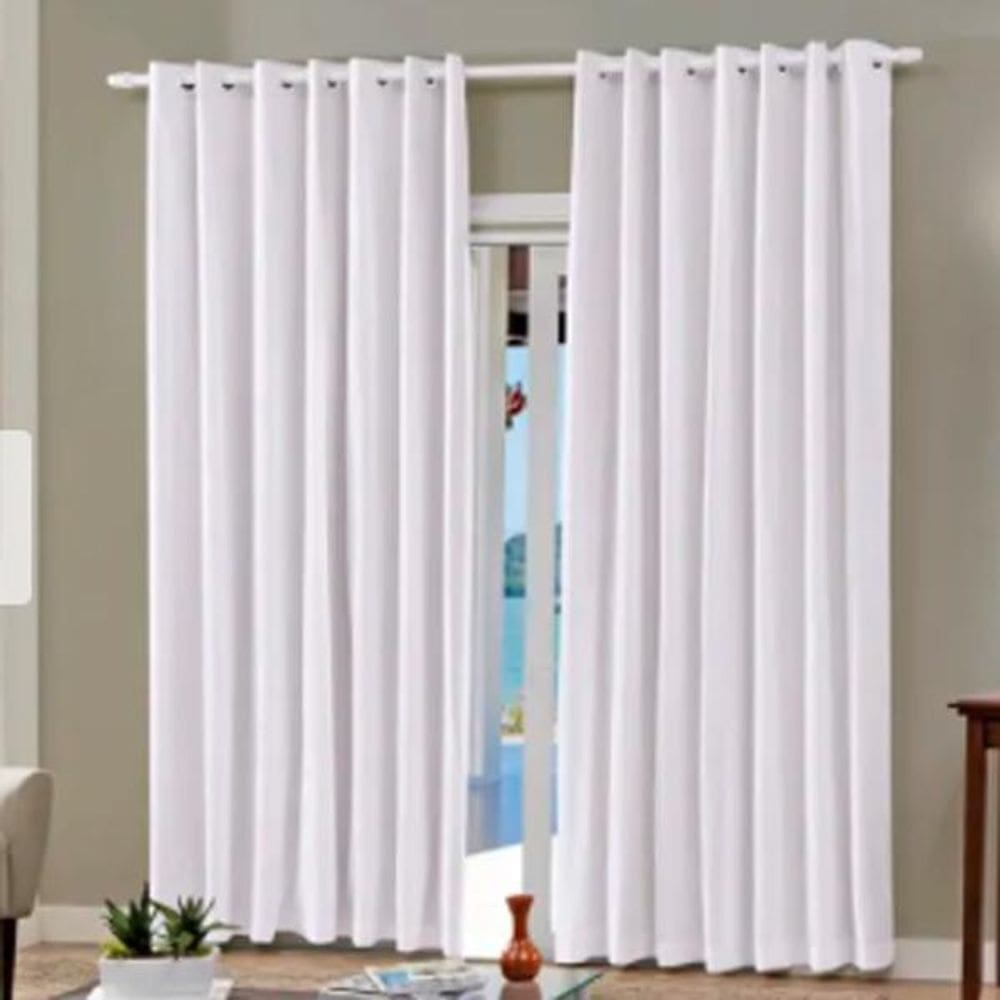 Cortina Varão Bella Janela 260X170Cm Pratika Blackout Branco