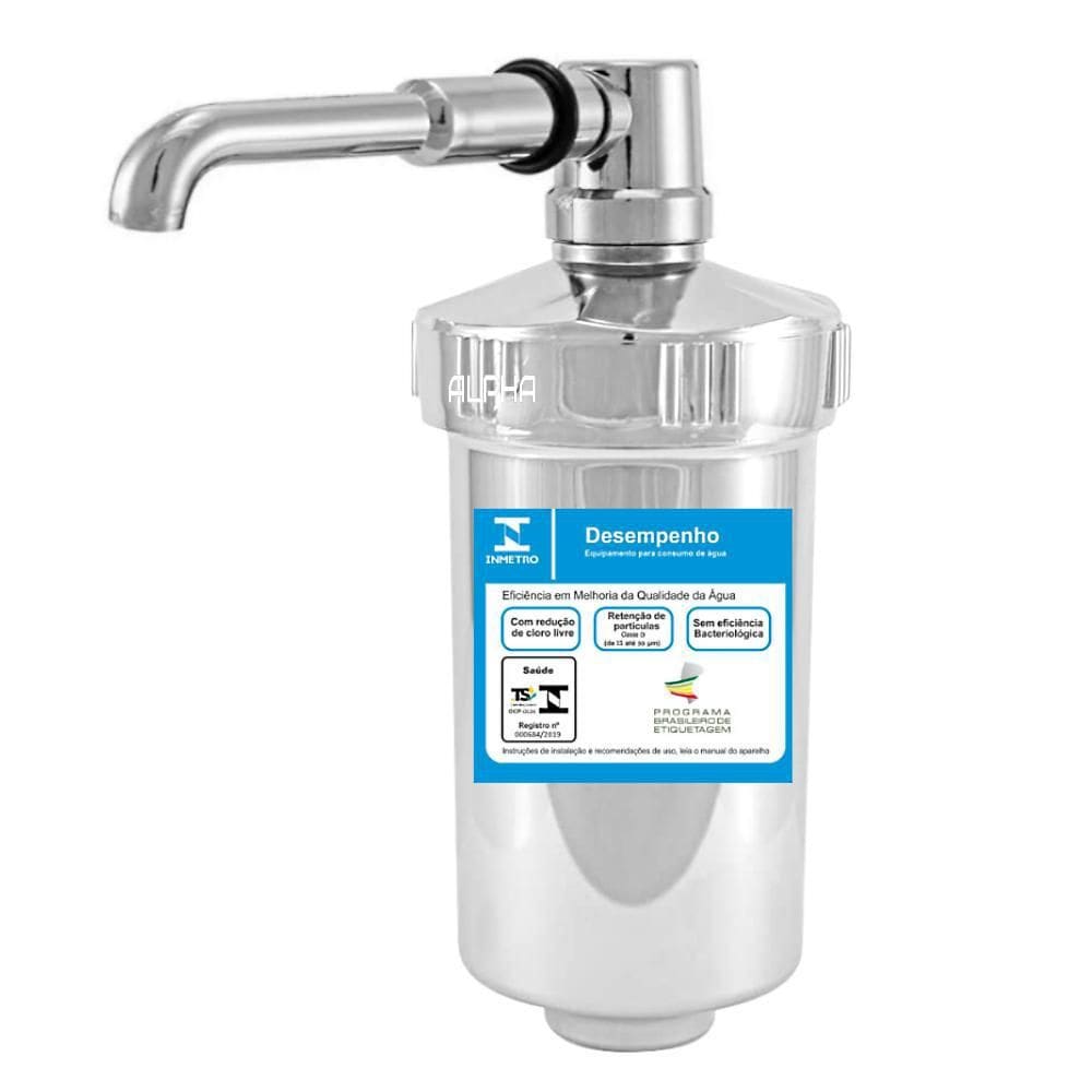 Copo Filtro Abs Cromo Para Torneira Universal Com Refil