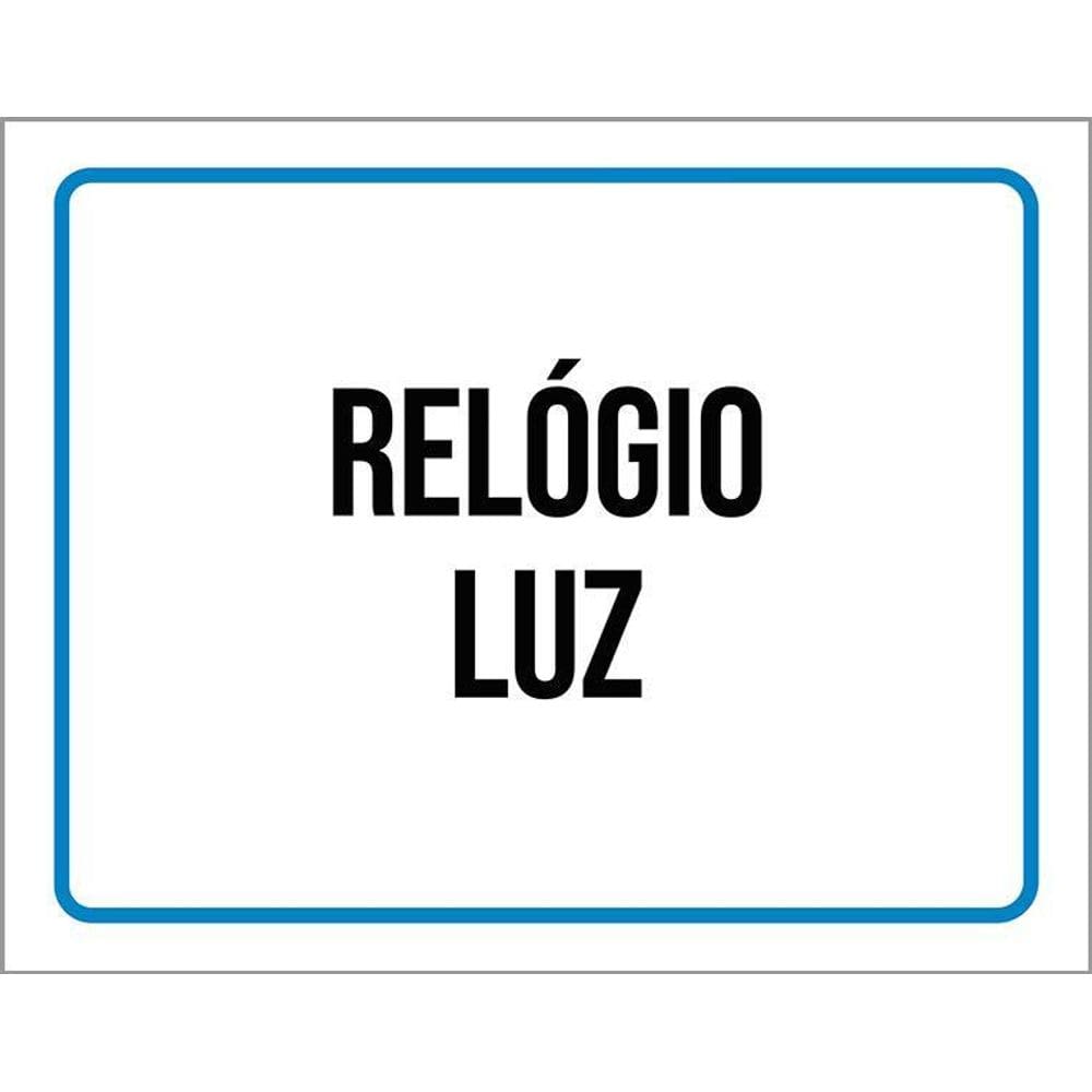 Kit 3 Placas Ambiente Sinalização Setor Relógio Luz
