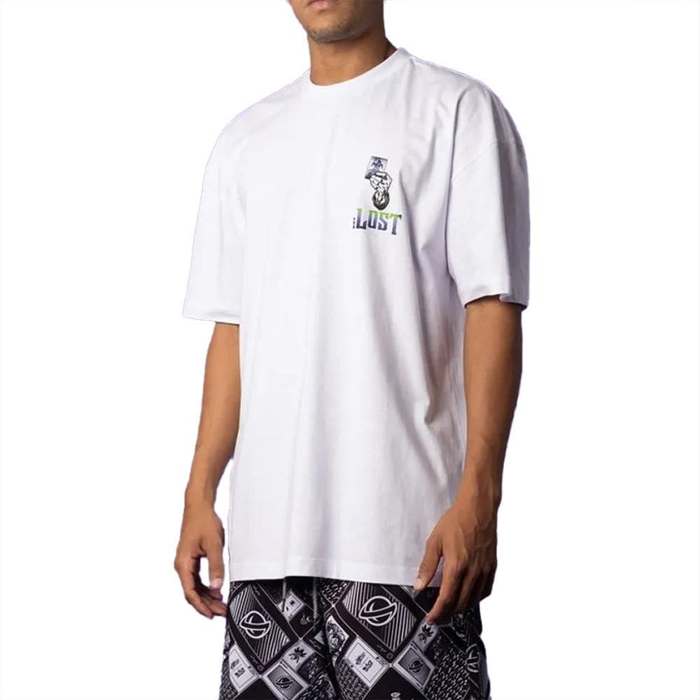 Camiseta Lost Arrested Joker SM25 Masculina Branco