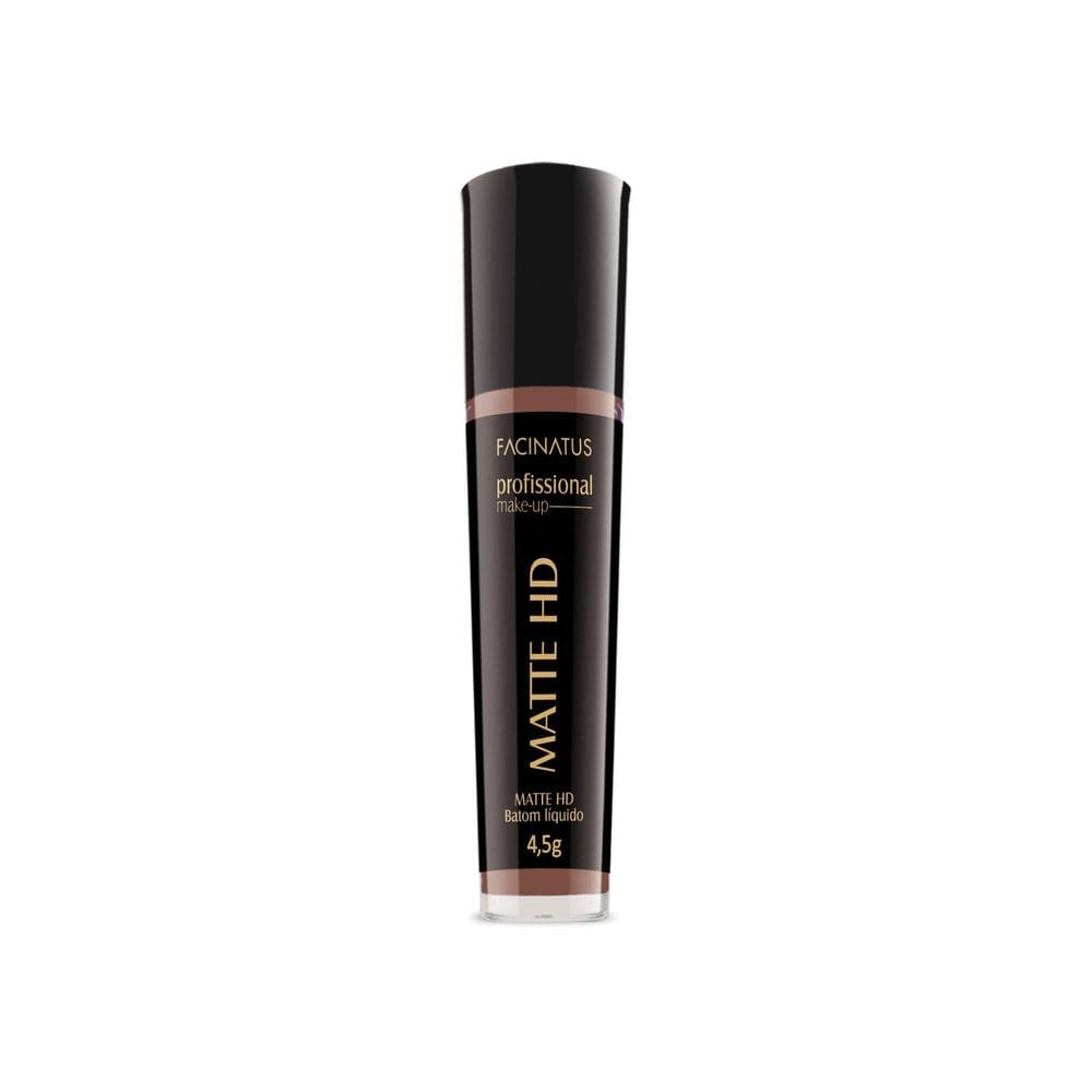 Batom Liquido Matte Hd Aveludado Marrom Belga Facinatus
