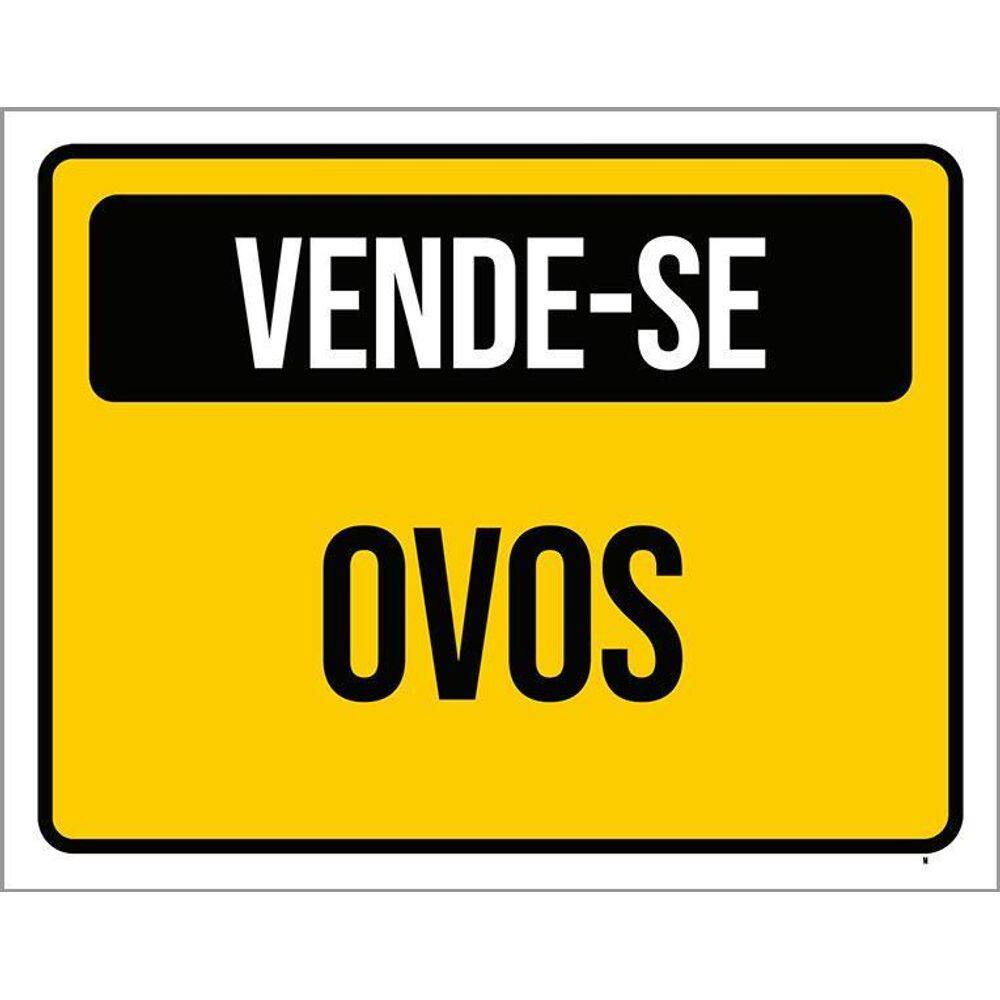 Kit 3 Placas De Sinalização - Vende-Se Ovos