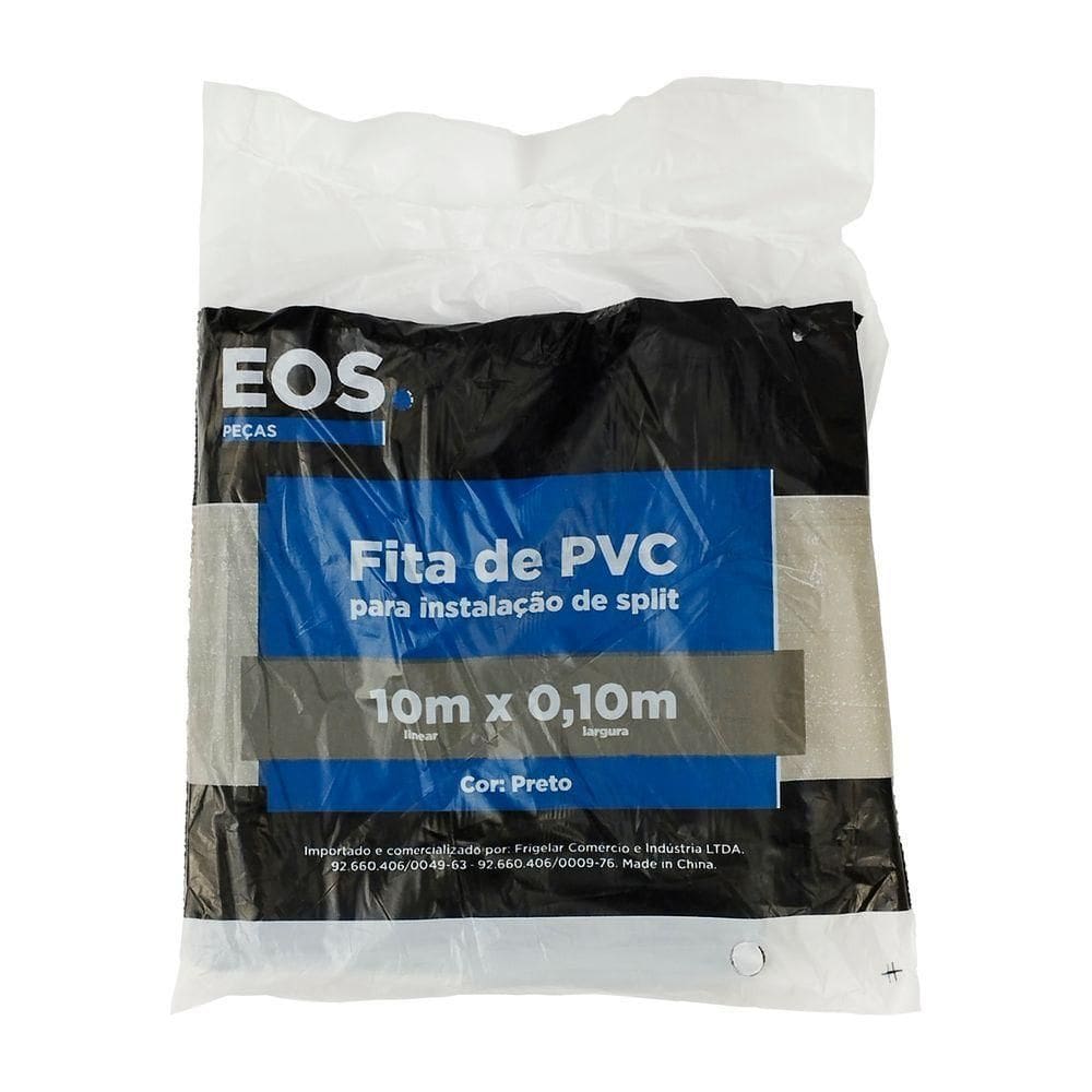 Fita Pvc Sem Adesivo 100mm X 10m Preta 1 Unidade