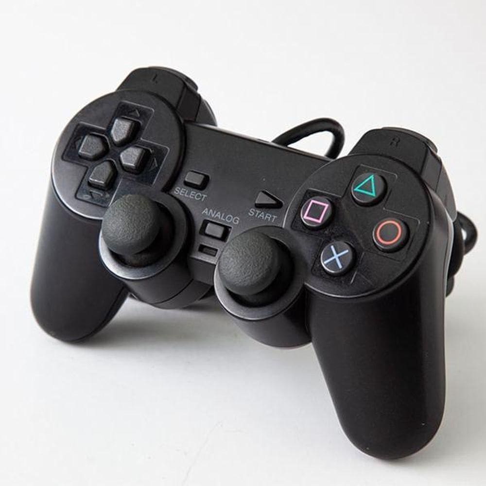 Controle De Vídeo Game PS2 Dualshock Joystick Com Fio