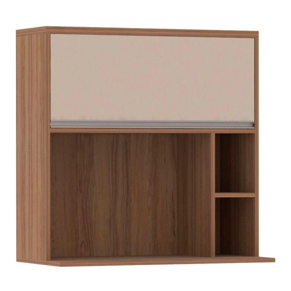 Nicho Microondas Conjugado 1 Porta Connect Com Nicho Lateral Lari