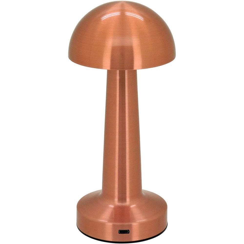 Luminária Decorativa Led Mesa Usb Metal 21x9x9cm Cobre