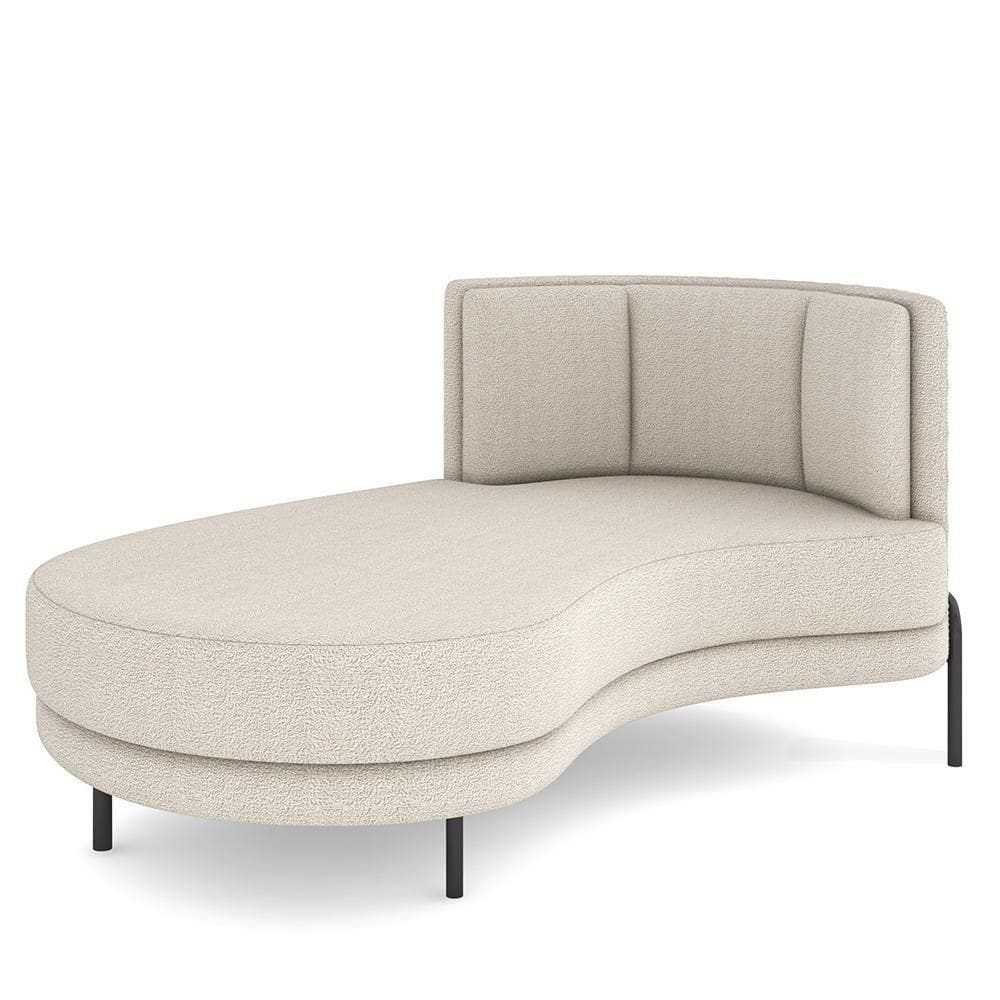 Sofá Chaise Longue Living Lucca Esquerdo D02 Bouclê Creme B-54