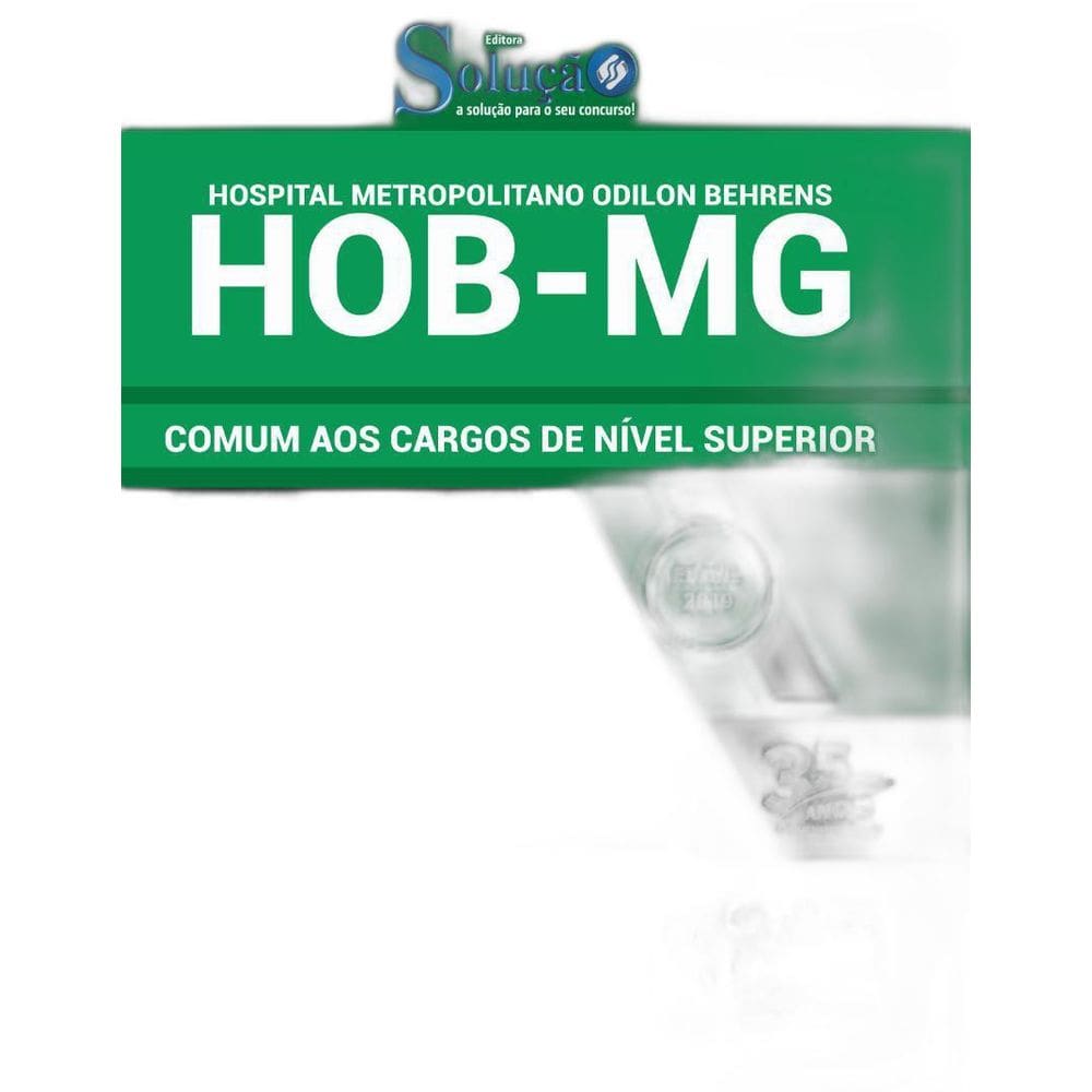 Apostila Hob Mg - Comum Aos Cargos De Nível Superior