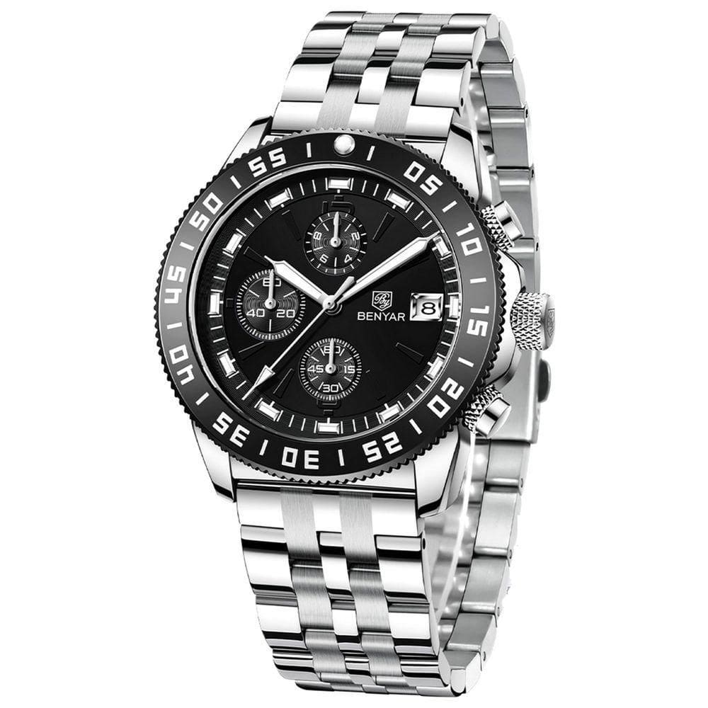 Relógio De Pulso Inox Luxo Esportivo Á Prova D´Água
