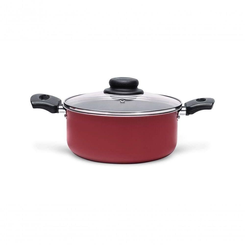 Caçarola Com Tampa Ruby - ø 20 X 9 Cm 2,6 L- Brinox 20 X 9 Cm 2,6 L Vermelho Brinox