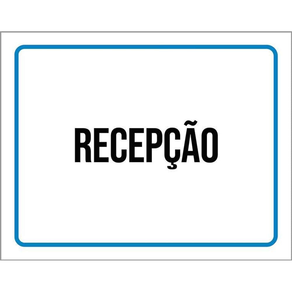 Kit 3 Placas Ambiente Sinalização Setor Recepção