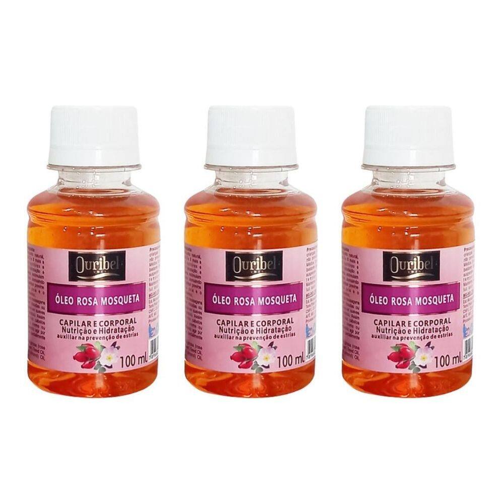Oleo De Rosa Mosqueta Ouribel Capilar E Corporal 100Ml - 3Un
