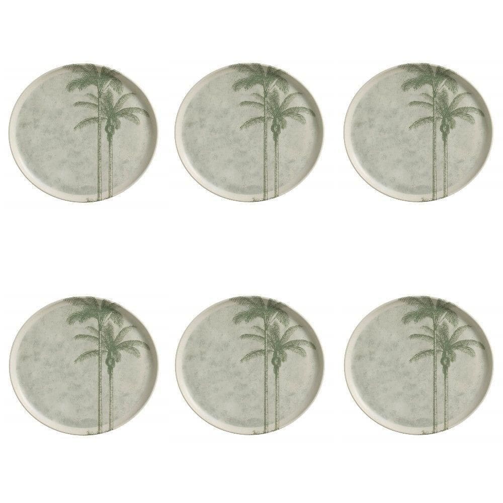 Conjunto De Pratos Rasos 06 Peças Bio Tropicália Porto Brasil