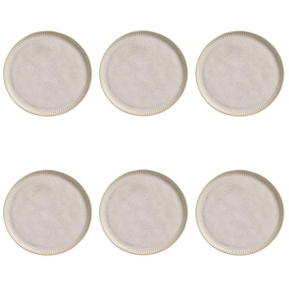 Conjunto De Pratos Rasos 06 Peças Linhas Latte Porto Brasil