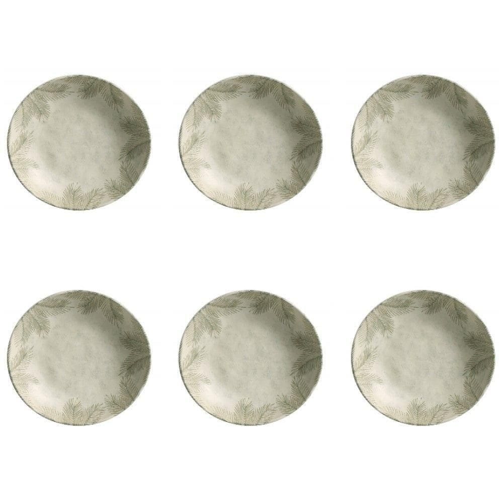 Conjunto De Pratos Fundos 06 Peças Bio Tropicália Porto Brasil
